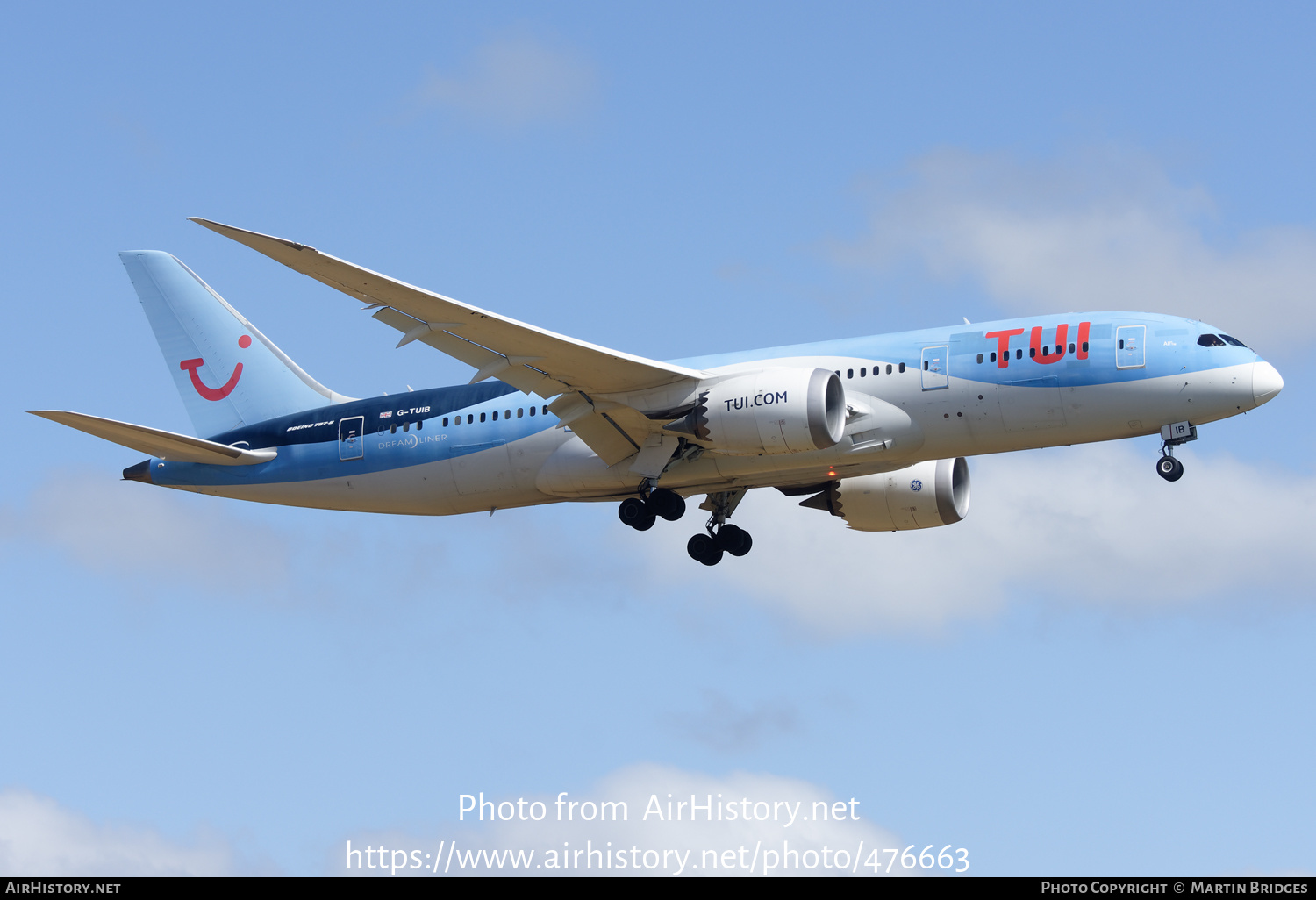 Aircraft Photo of G-TUIB | Boeing 787-8 Dreamliner | TUI | AirHistory.net #476663