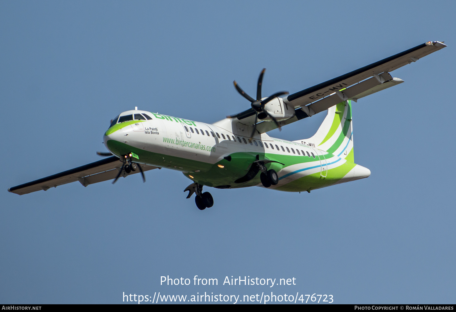 Aircraft Photo of EC-MVI | ATR ATR-72-600 (ATR-72-212A) | Binter Canarias | AirHistory.net #476723