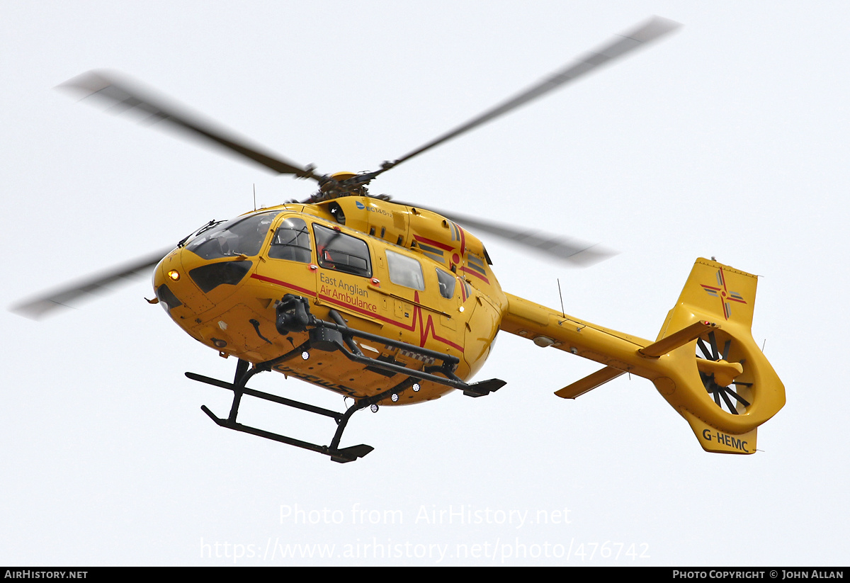 Aircraft Photo of G-HEMC | Airbus Helicopters EC-145 (BK-117 D-2) | East Anglian Air Ambulance | AirHistory.net #476742