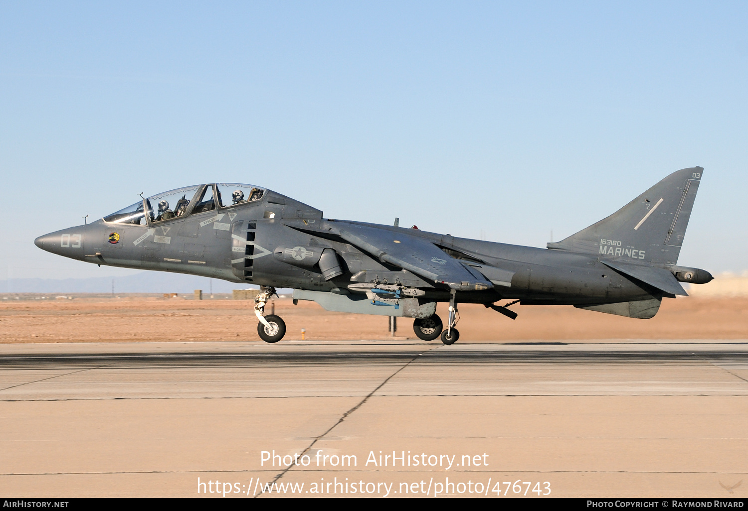 Aircraft Photo of 163180 | McDonnell Douglas TAV-8B Harrier II | USA - Marines | AirHistory.net #476743