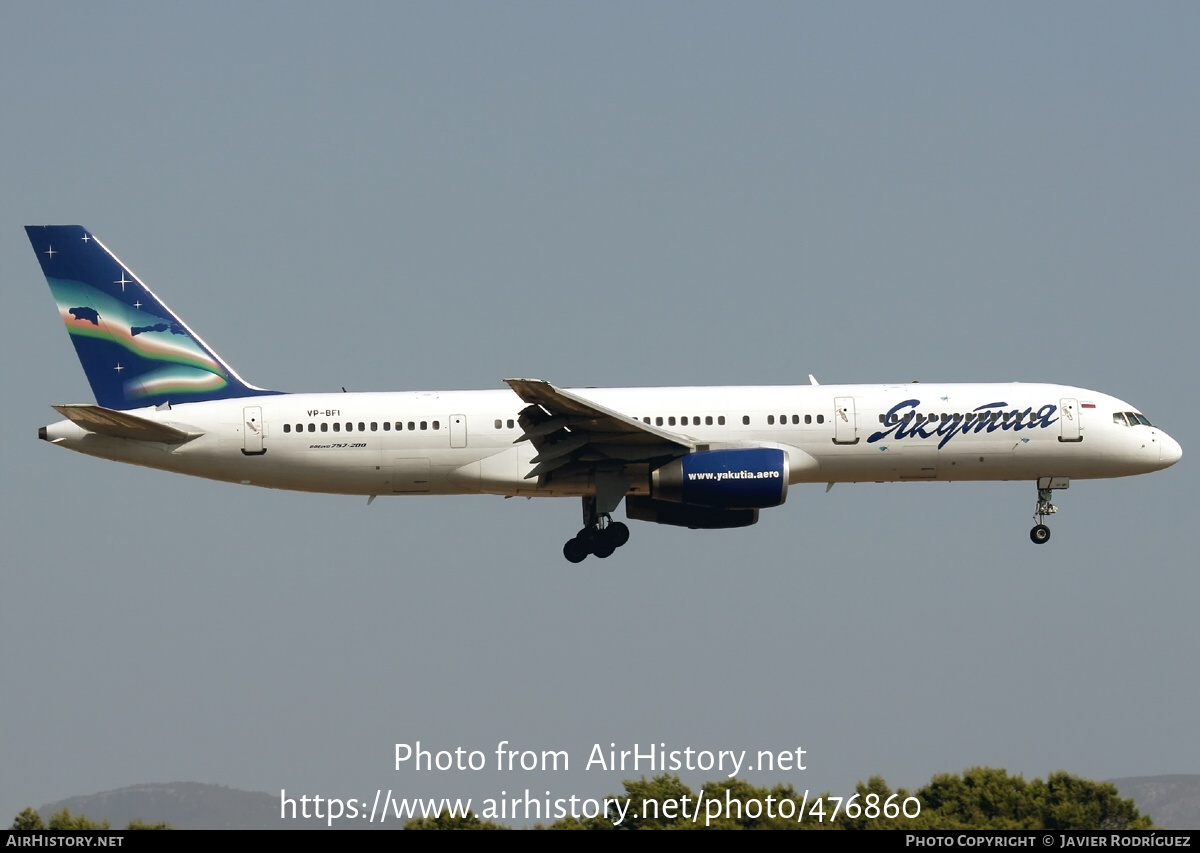 Aircraft Photo of VP-BFI | Boeing 757-27B | Yakutia Airlines | AirHistory.net #476860