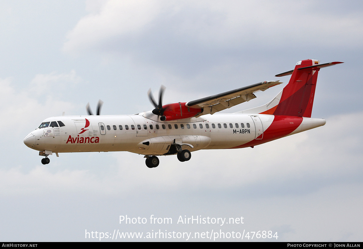 Aircraft Photo of M-ABPN | ATR ATR-72-600 (ATR-72-212A) | Avianca ...