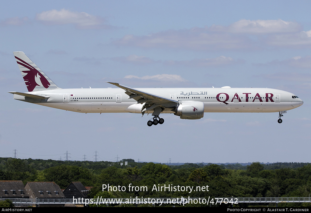 Aircraft Photo of A7-BEW | Boeing 777-300/ER | Qatar Airways | AirHistory.net #477042