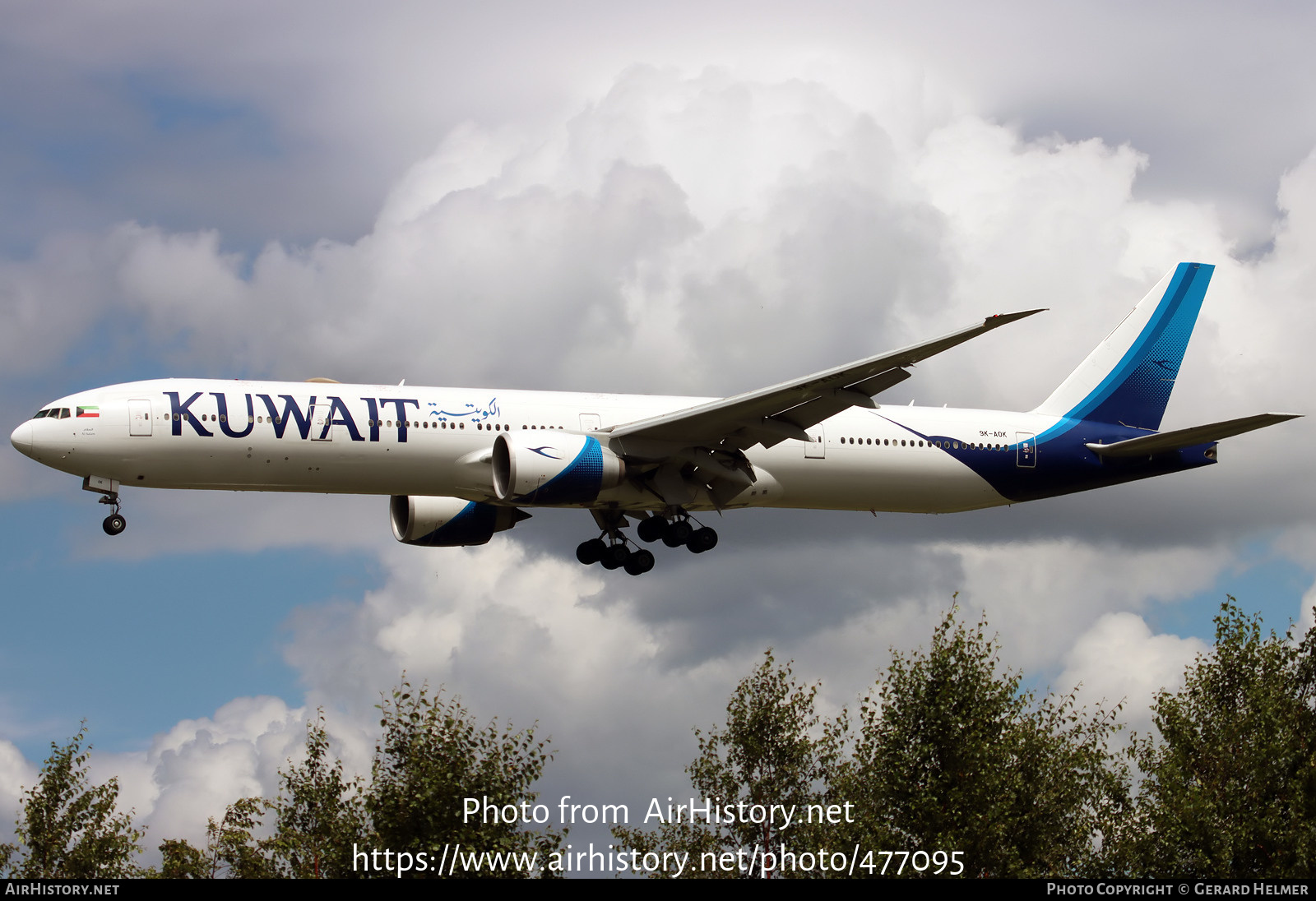 Aircraft Photo of 9K-AOK | Boeing 777-300/ER | Kuwait Airways | AirHistory.net #477095