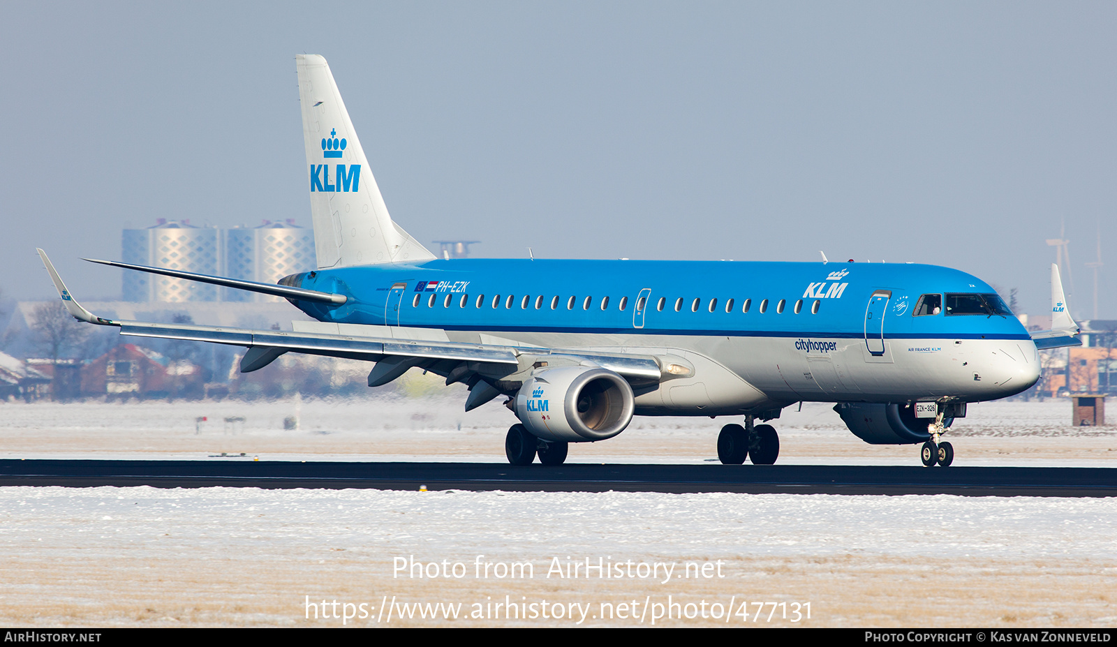 Aircraft Photo of PH-EZK | Embraer 190STD (ERJ-190-100STD) | KLM Cityhopper | AirHistory.net #477131