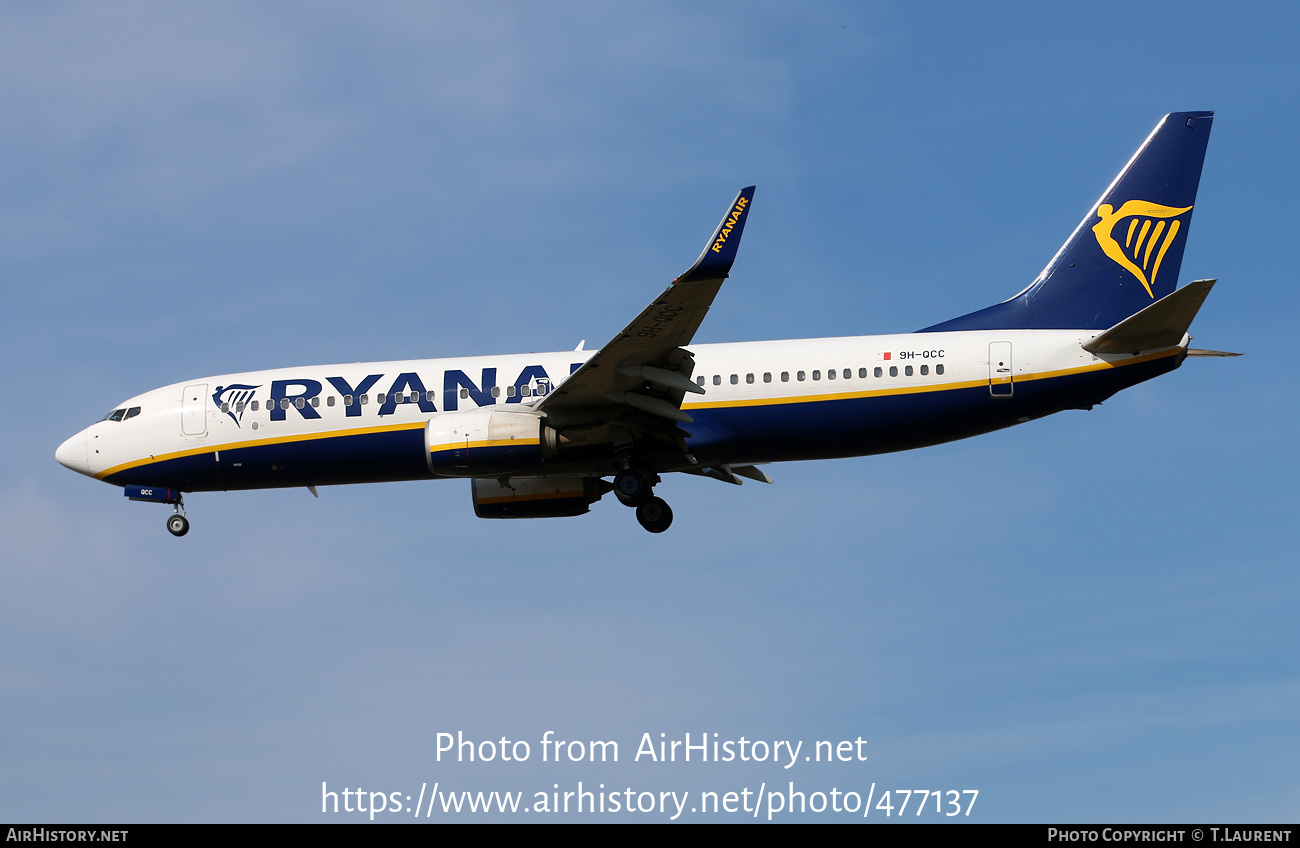 Aircraft Photo of 9H-QCC | Boeing 737-8AS | Ryanair | AirHistory.net #477137