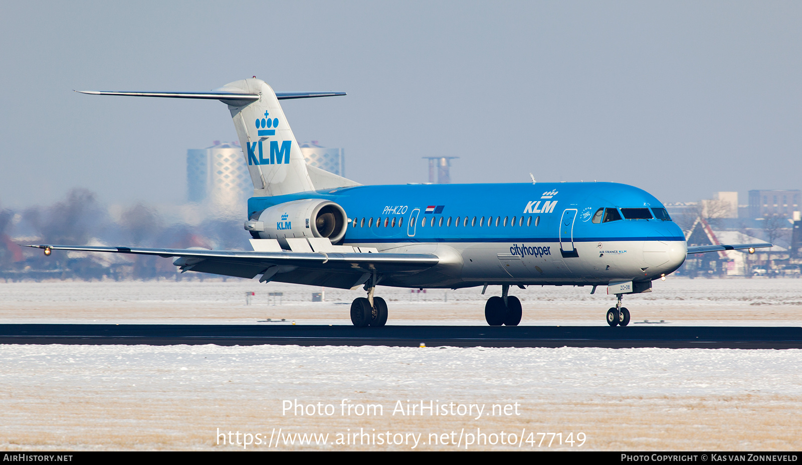 Aircraft Photo of PH-KZO | Fokker 70 (F28-0070) | KLM Cityhopper | AirHistory.net #477149