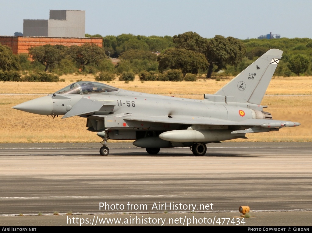 Aircraft Photo of C.16-56 | Eurofighter EF-2000 Typhoon | Spain - Air Force | AirHistory.net #477434