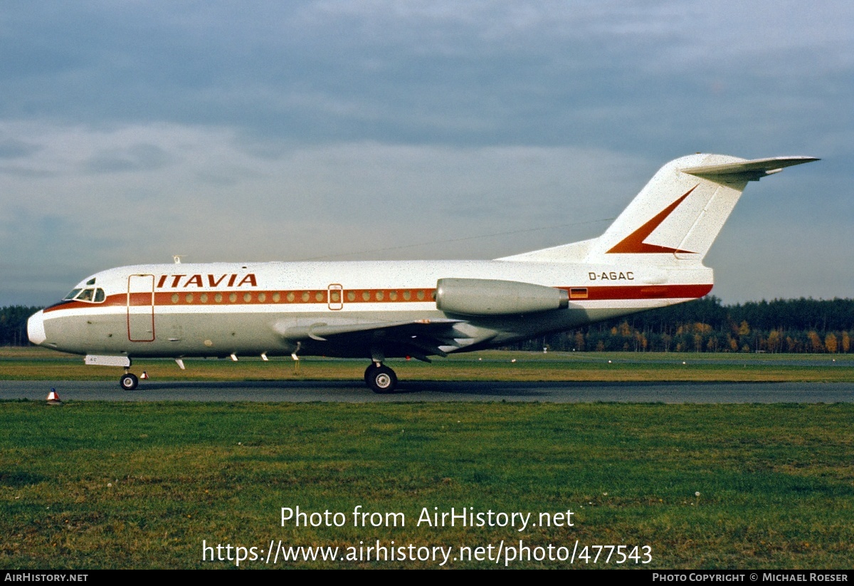 Aircraft Photo of D-AGAC | Fokker F28-1000 Fellowship | Itavia | AirHistory.net #477543
