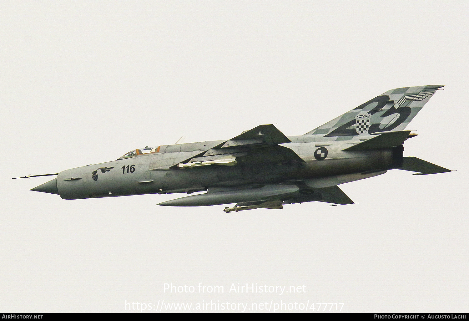 Aircraft Photo of 116 | Mikoyan-Gurevich MiG-21bisD | Croatia - Air Force | AirHistory.net #477717