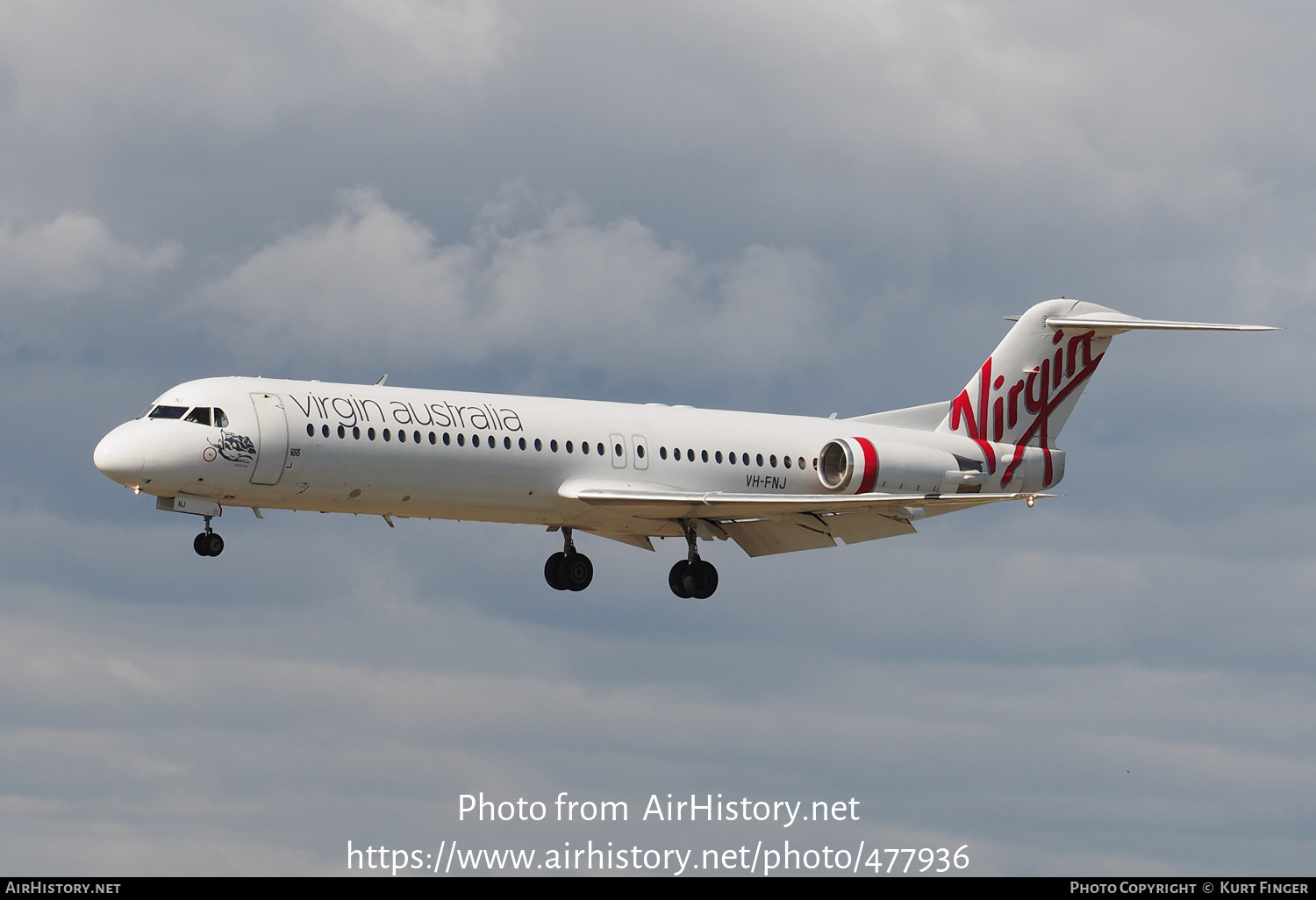 Aircraft Photo of VH-FNJ | Fokker 100 (F28-0100) | Virgin Australia Regional Airlines | AirHistory.net #477936