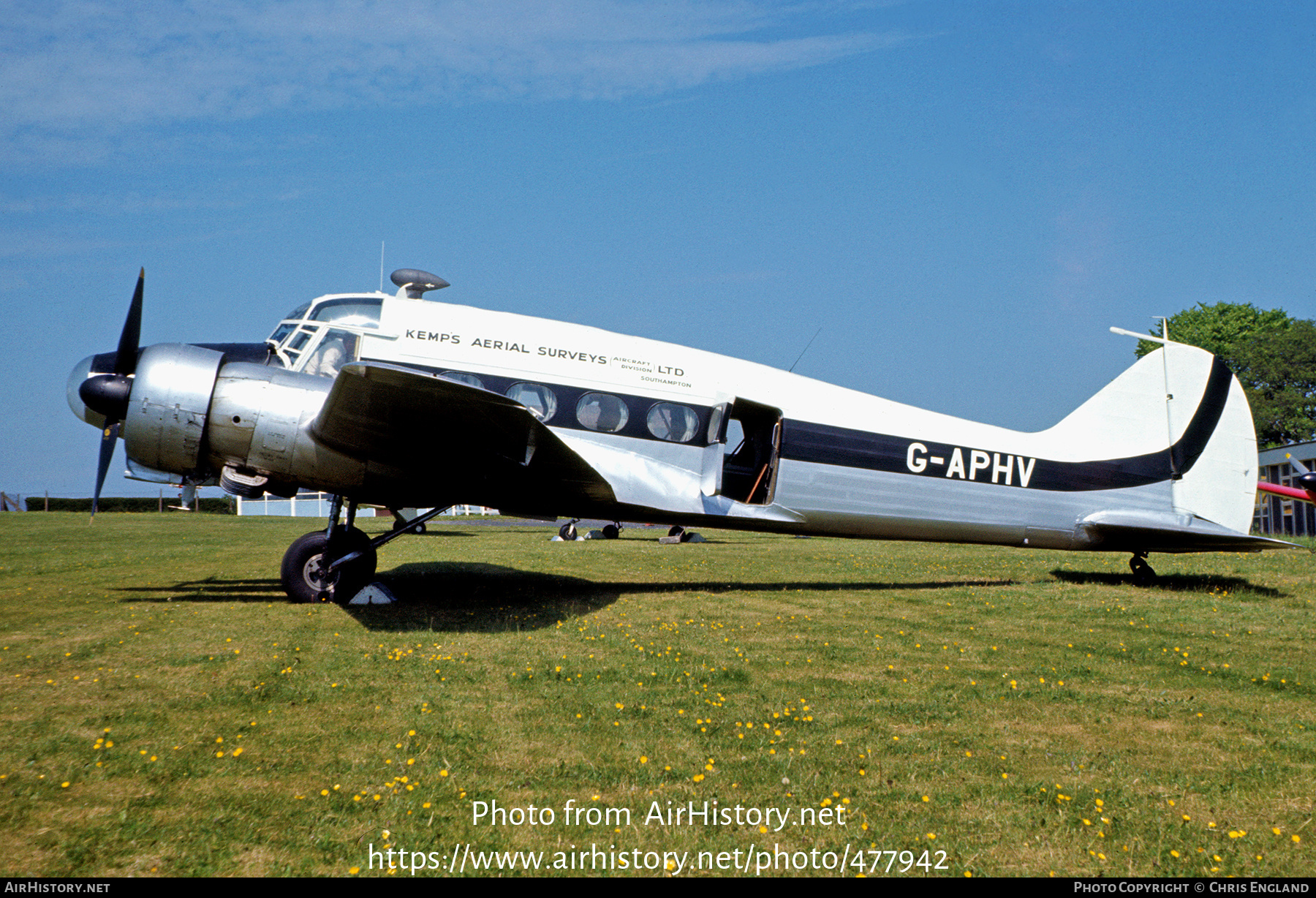 Aircraft Photo of G-APHV | Avro 652A Anson C19/2 | Kemp's Aerial Surveys | AirHistory.net #477942
