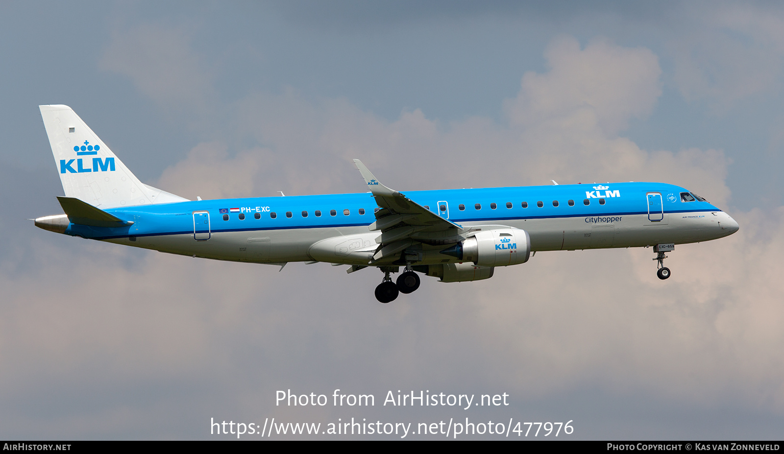 Aircraft Photo of PH-EXC | Embraer 190STD (ERJ-190-100STD) | KLM Cityhopper | AirHistory.net #477976