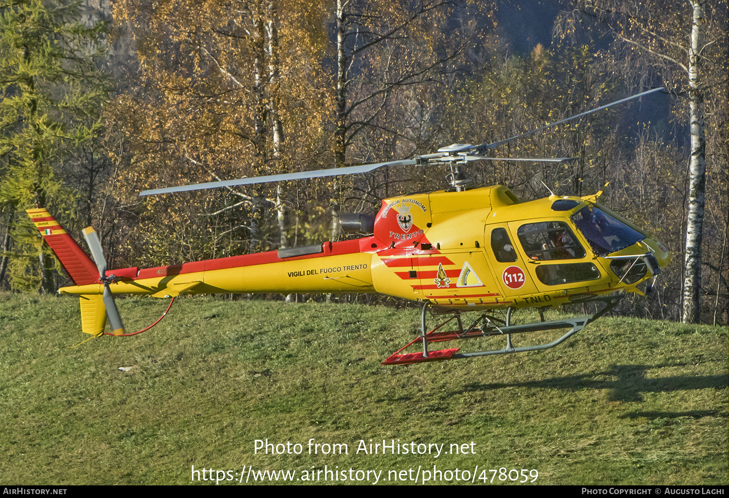 Aircraft Photo of I-TNLD | Eurocopter AS-350B-3 Ecureuil | Vigili del Fuoco Trento | AirHistory.net #478059