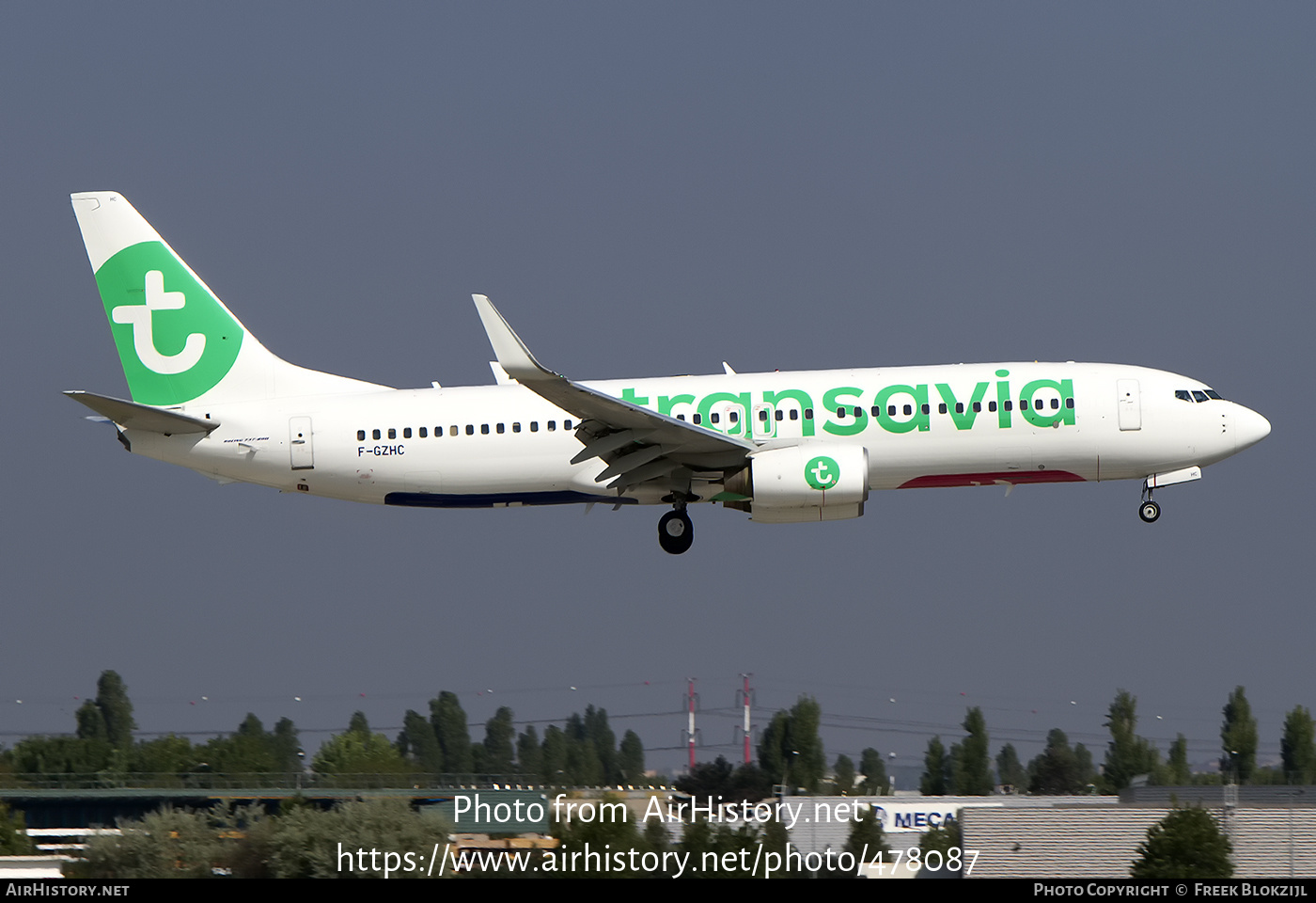 Aircraft Photo of F-GZHC | Boeing 737-8K2 | Transavia | AirHistory.net #478087