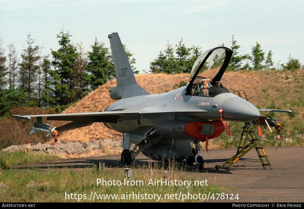 Aircraft Photo of 287 | General Dynamics F-16A Fighting Falcon | Norway - Air Force | AirHistory.net #478124