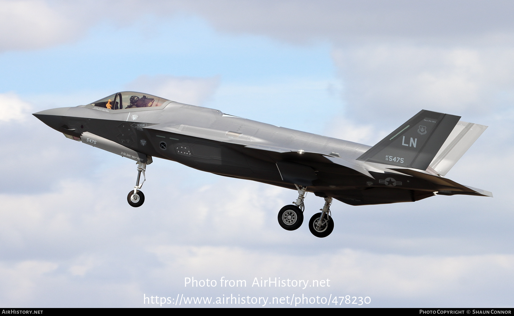 Aircraft Photo of 19-5475 / AF19-5475 | Lockheed Martin F-35A Lightning II | USA - Air Force | AirHistory.net #478230