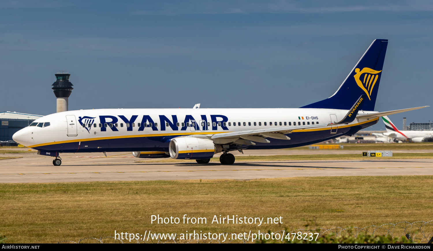 Aircraft Photo of EI-DHS | Boeing 737-8AS | Ryanair | AirHistory.net #478237