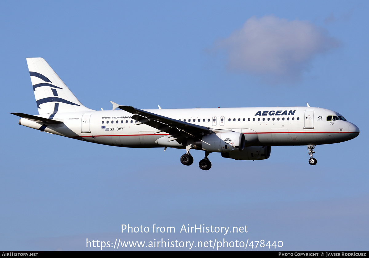 Aircraft Photo of SX-DVY | Airbus A320-232 | Aegean Airlines | AirHistory.net #478440