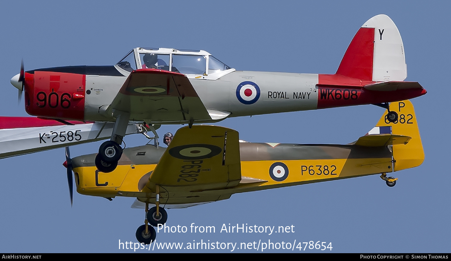 Aircraft Photo of WK608 | De Havilland DHC-1 Chipmunk T10 | UK - Navy | AirHistory.net #478654