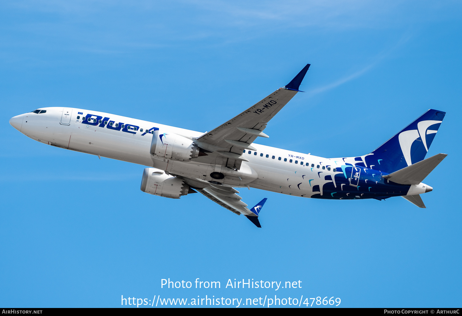 Aircraft Photo of YR-MXD | Boeing 737-8 Max 8 | Blue Air | AirHistory.net #478669