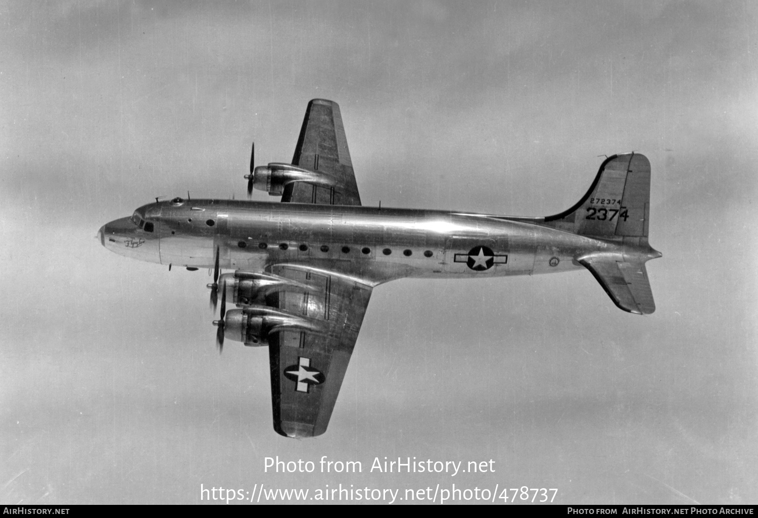 Aircraft Photo of 42-72374 | Douglas C-54B Skymaster | USA - Air Force | AirHistory.net #478737