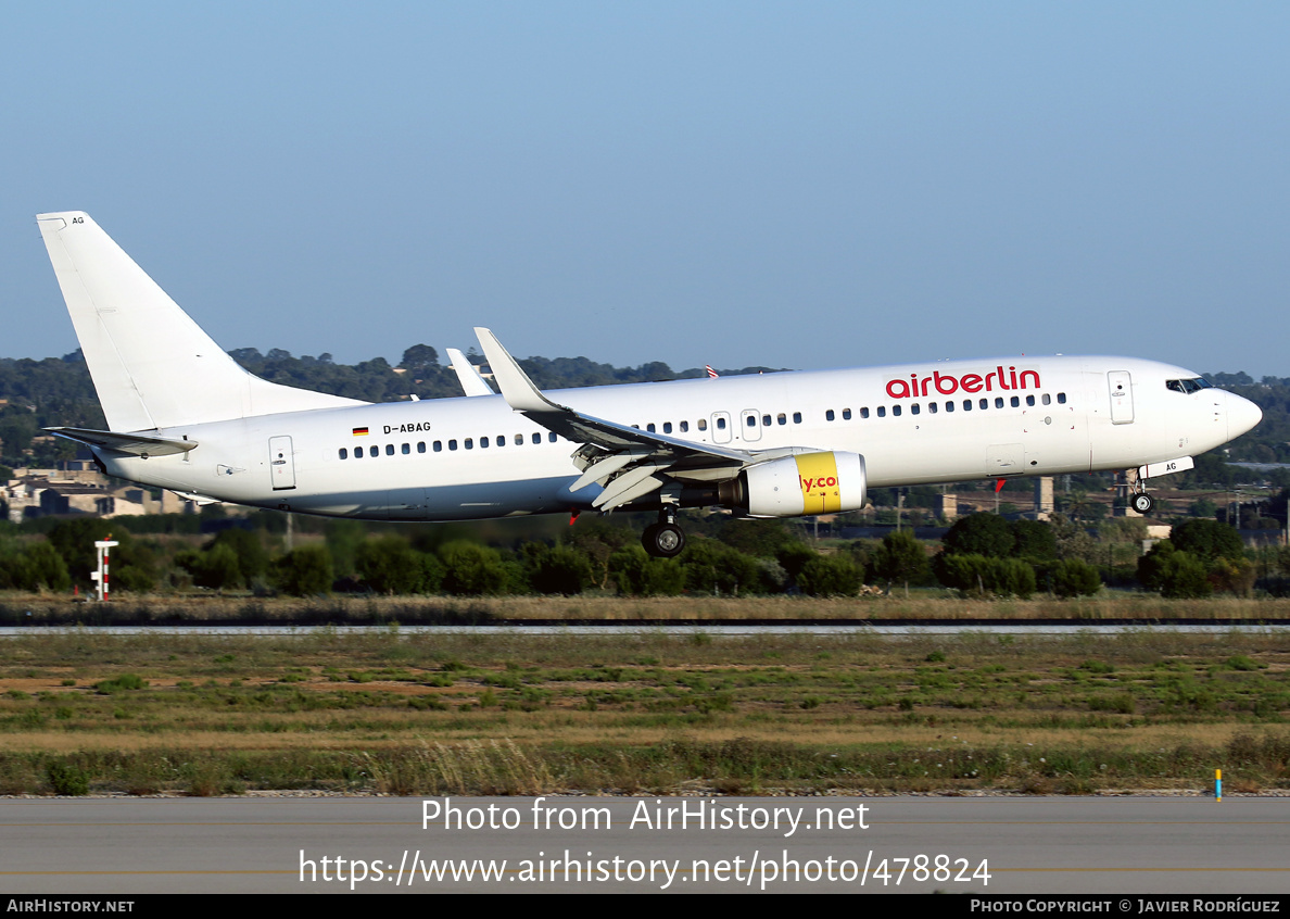 Aircraft Photo of D-ABAG | Boeing 737-86J | Air Berlin | AirHistory.net #478824