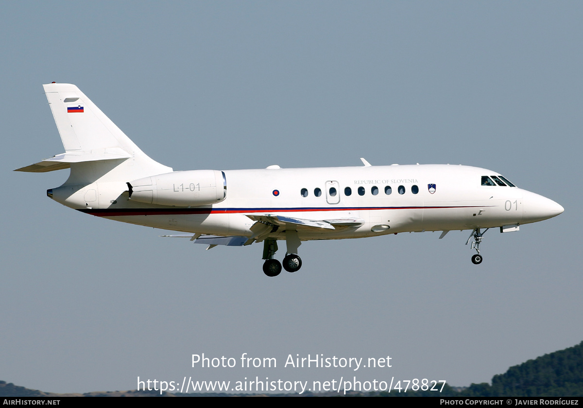 Aircraft Photo of L1-01 | Dassault Falcon 2000EX | Slovenia - Air Force | AirHistory.net #478827