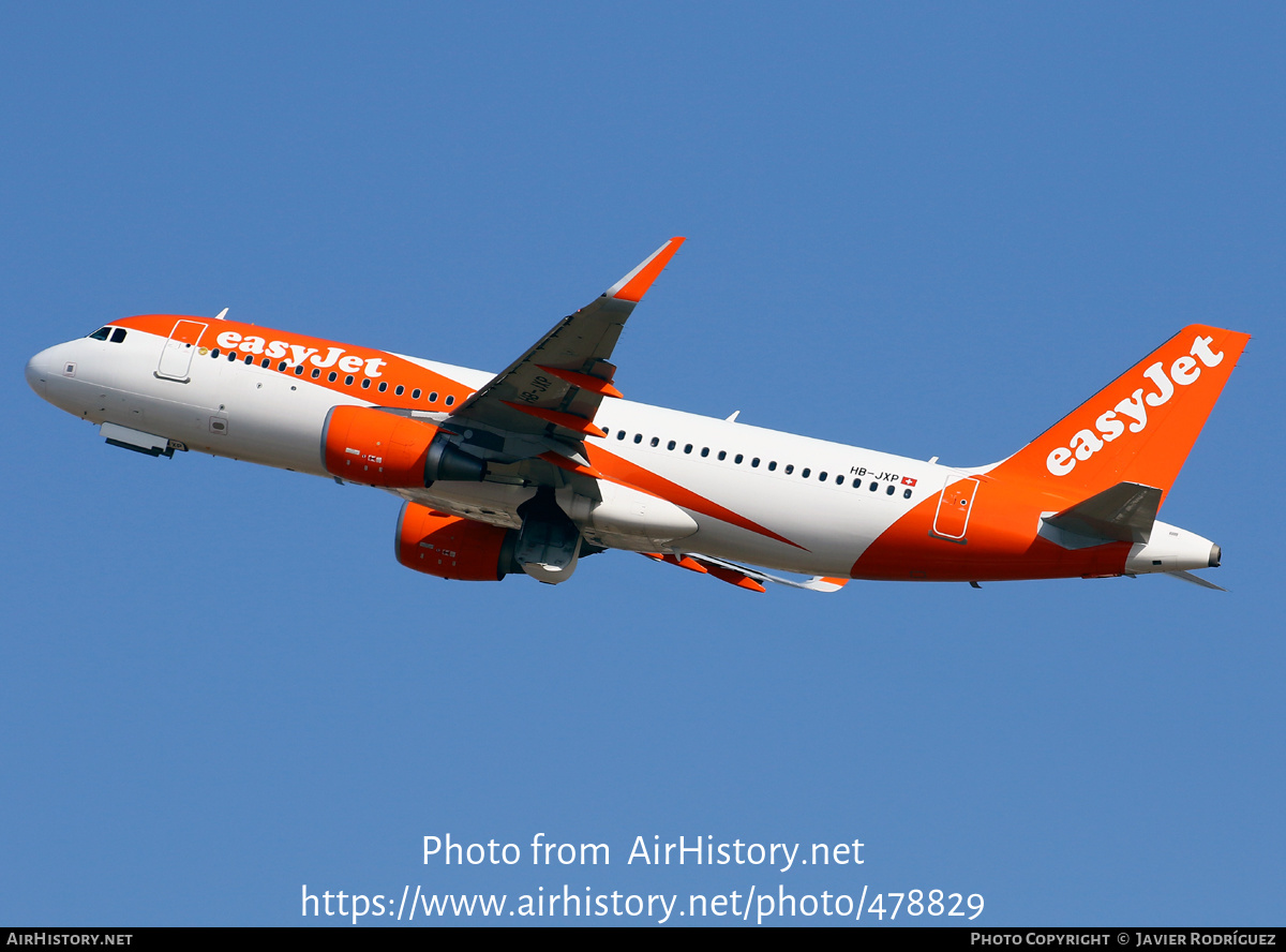 Aircraft Photo of HB-JXP | Airbus A320-214 | EasyJet | AirHistory.net #478829