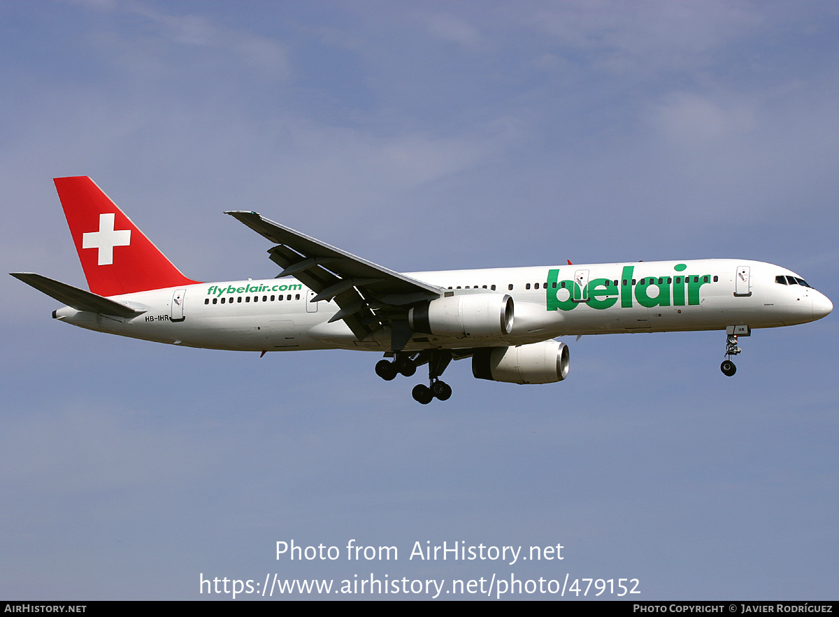 Aircraft Photo of HB-IHR | Boeing 757-2G5 | Belair | AirHistory.net #479152