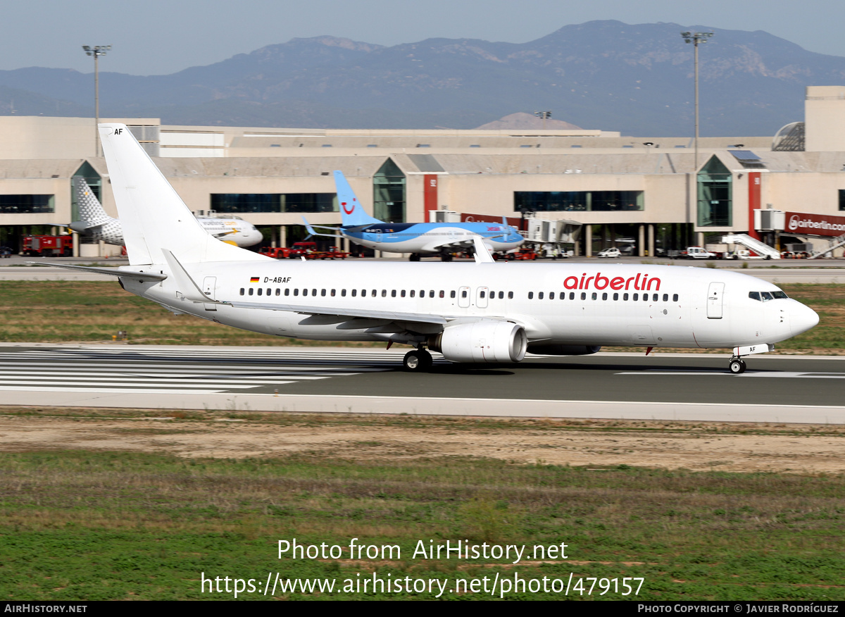 Aircraft Photo of D-ABAF | Boeing 737-86J | Air Berlin | AirHistory.net #479157