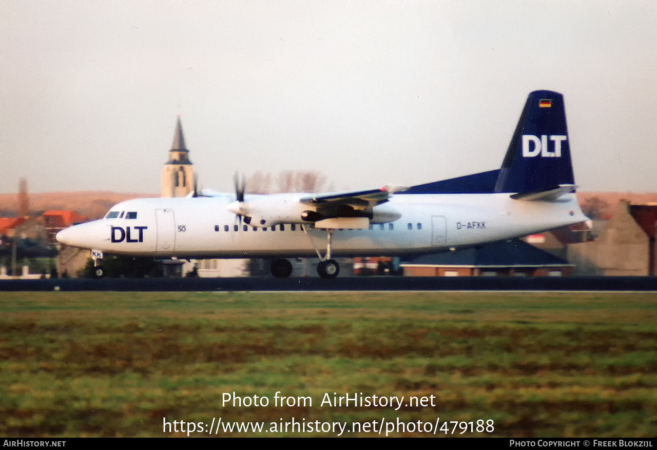 Aircraft Photo of D-AFKK | Fokker 50 | DLT - Deutsche Luftverkehrsgesellschaft | AirHistory.net #479188