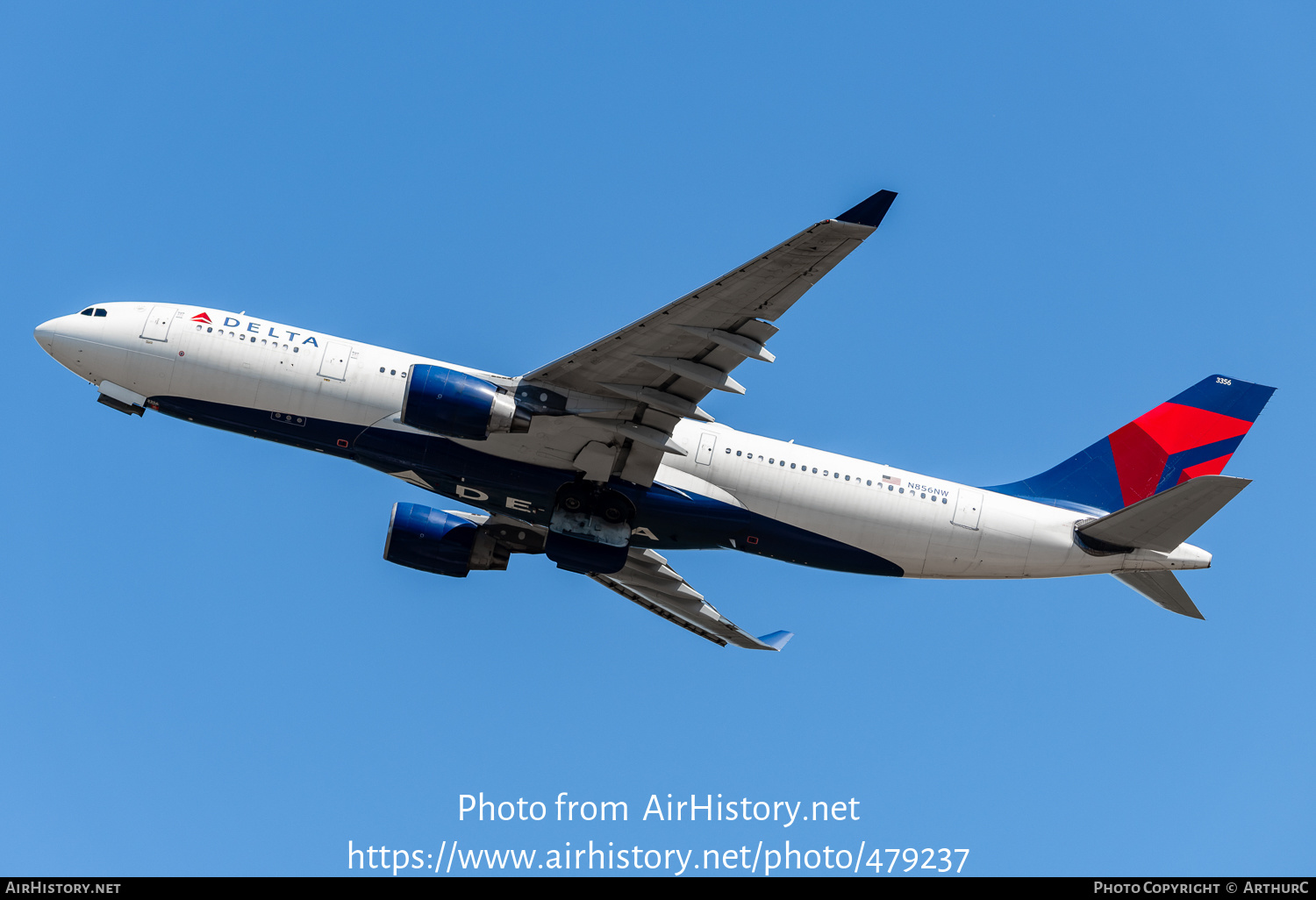 Aircraft Photo of N856NW | Airbus A330-223 | Delta Air Lines | AirHistory.net #479237