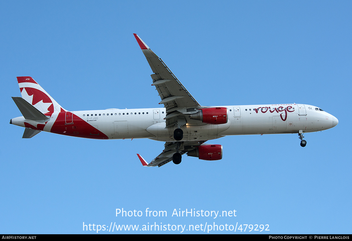 Aircraft Photo of C-FJQD | Airbus A321-211 | Air Canada Rouge | AirHistory.net #479292