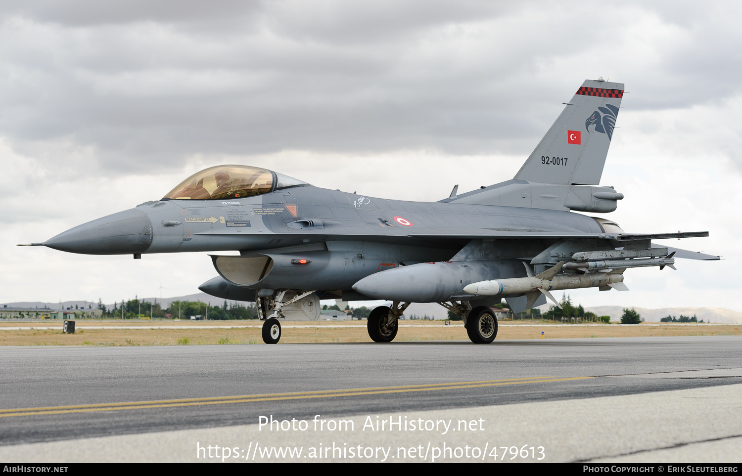 Aircraft Photo of 92-0017 | Lockheed F-16CG Fighting Falcon | Turkey - Air Force | AirHistory.net #479613