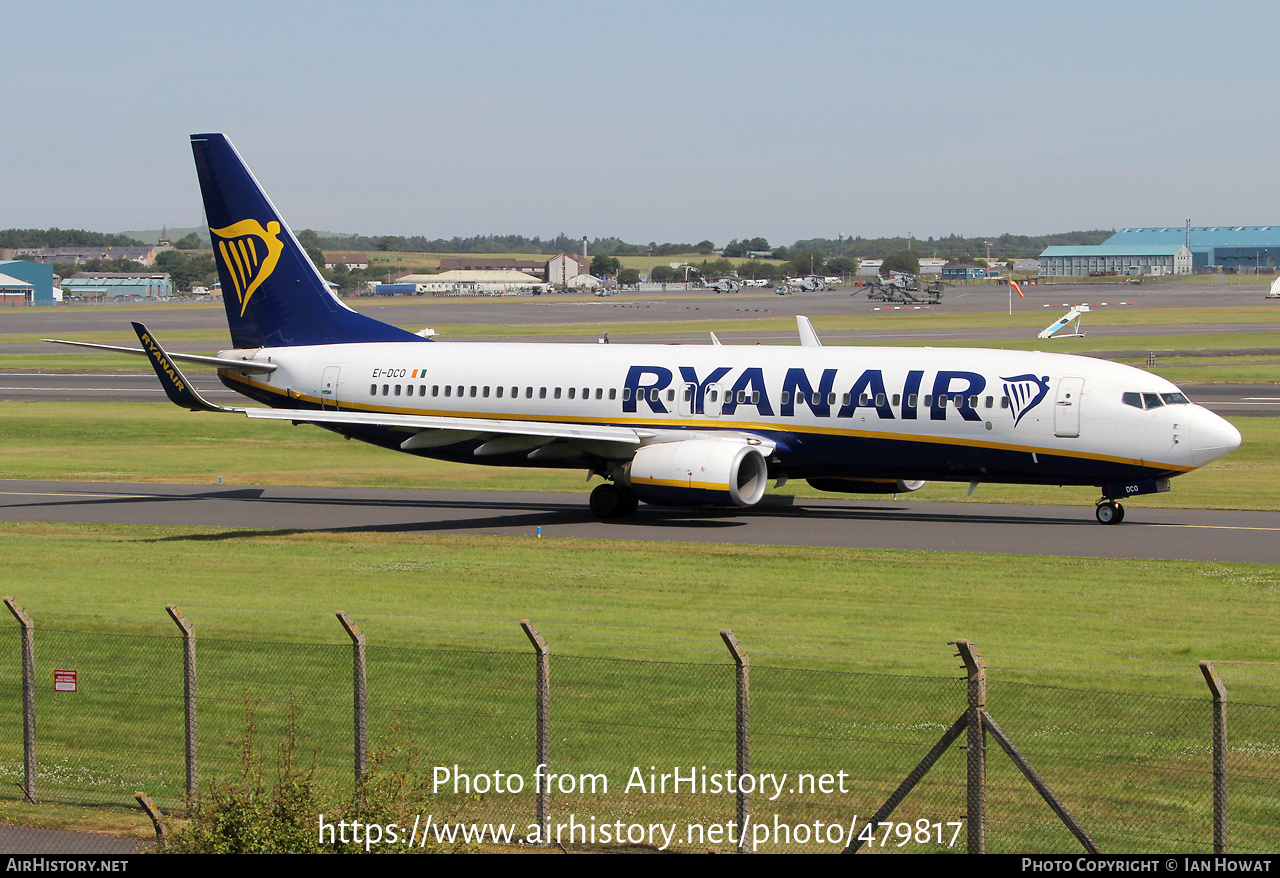 Aircraft Photo of EI-DCO | Boeing 737-8AS | Ryanair | AirHistory.net #479817