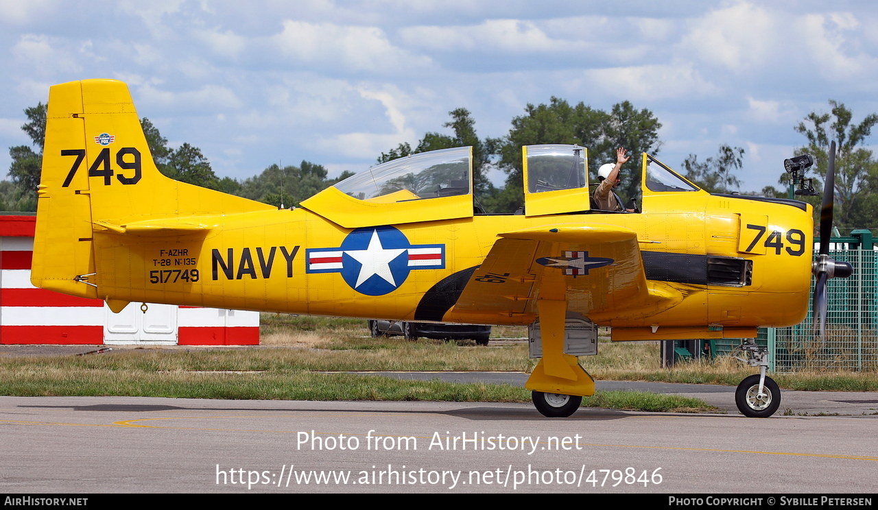 Aircraft Photo of F-AZHR / 517749 | North American T-28A Fennec | USA - Navy | AirHistory.net #479846