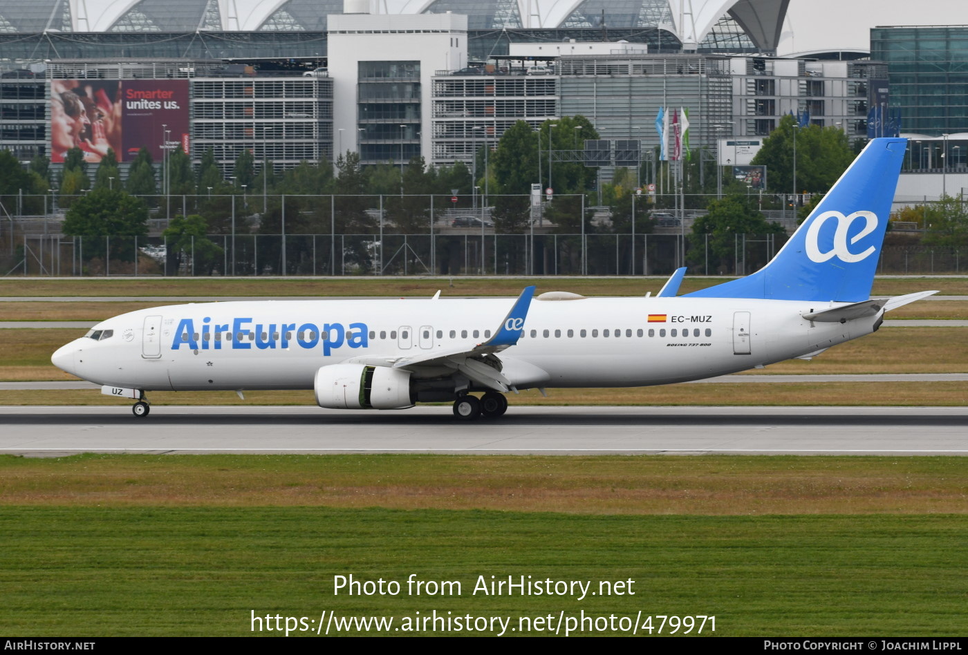 Aircraft Photo of EC-MUZ | Boeing 737-800 | Air Europa | AirHistory.net #479971