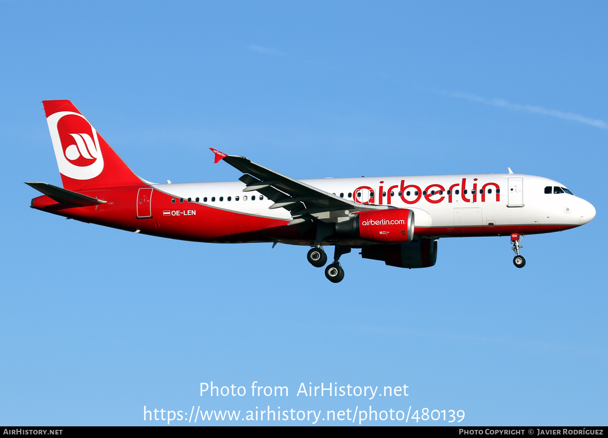 Aircraft Photo of OE-LEN | Airbus A320-214 | Air Berlin | AirHistory.net #480139