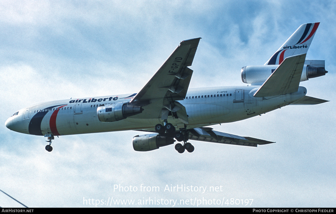 Aircraft Photo of F-GPVD | McDonnell Douglas DC-10-30 | Air Liberté | AirHistory.net #480197