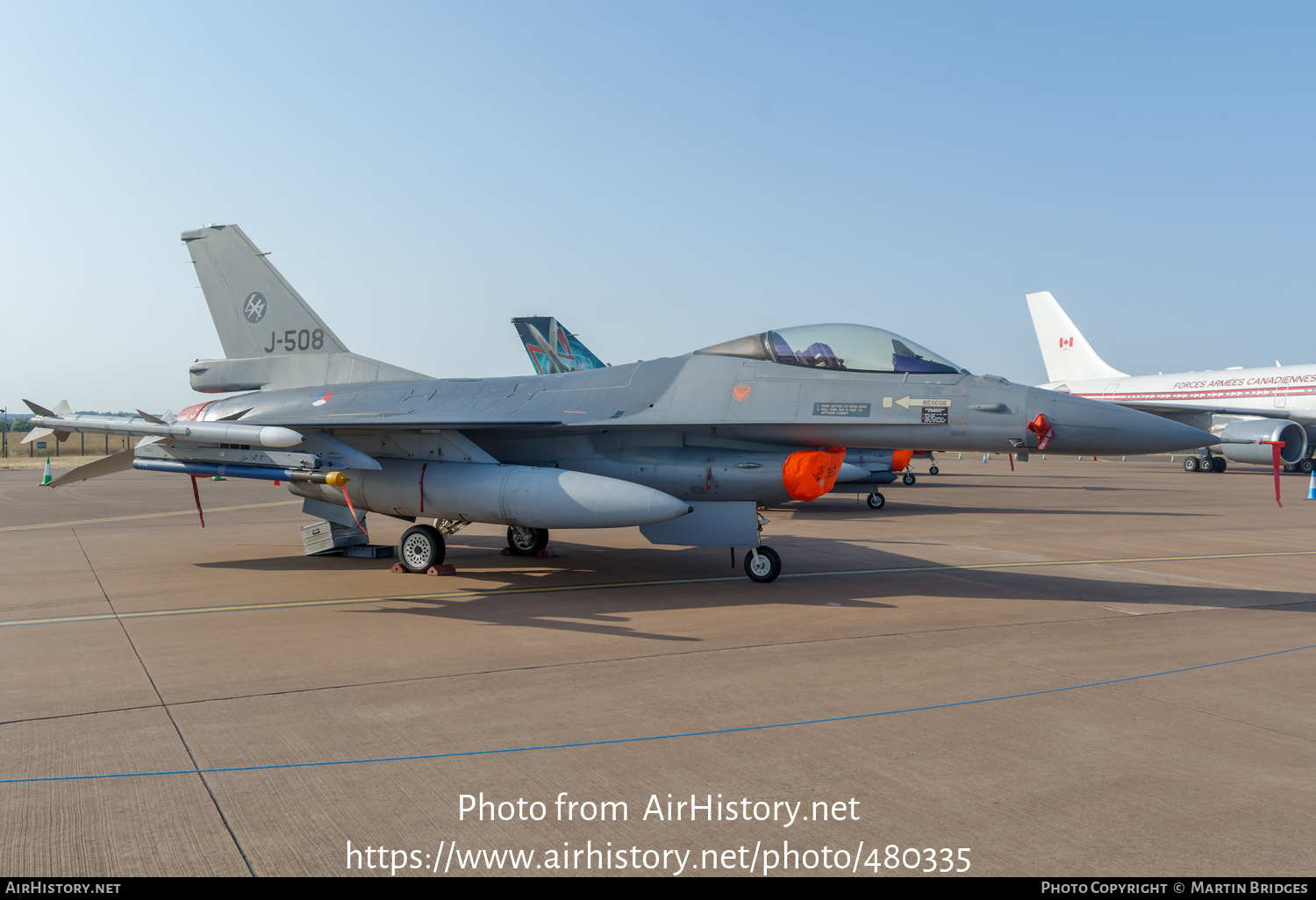 Aircraft Photo of J-508 | General Dynamics F-16A Fighting Falcon | Netherlands - Air Force | AirHistory.net #480335