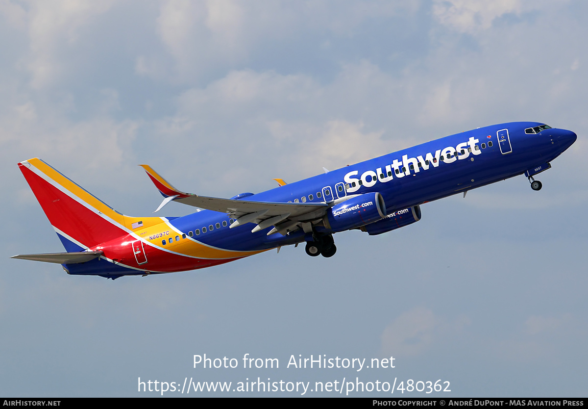 Aircraft Photo of N8697C | Boeing 737-8H4 | Southwest Airlines | AirHistory.net #480362