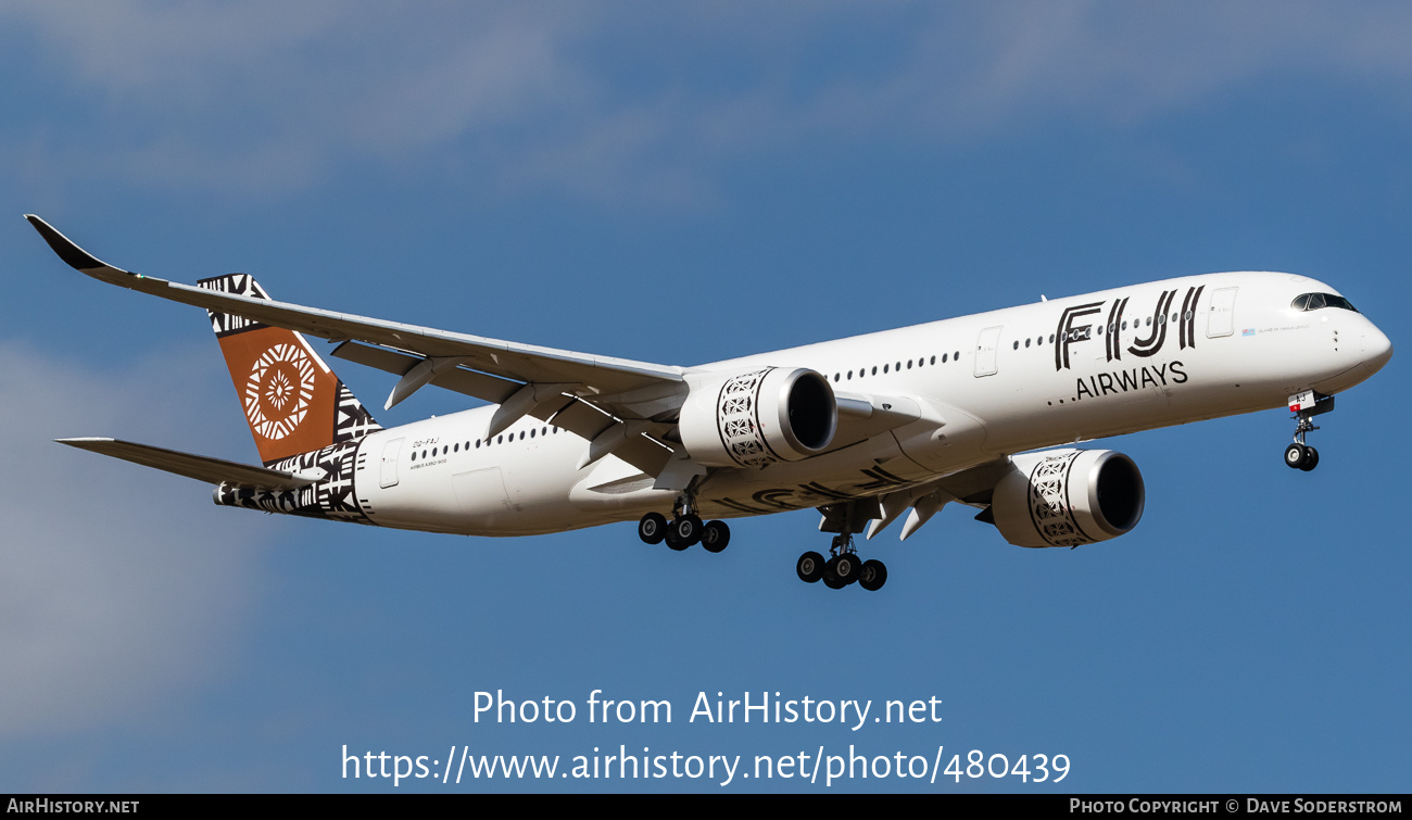 Aircraft Photo of DQ-FAJ | Airbus A350-941 | Fiji Airways | AirHistory.net #480439