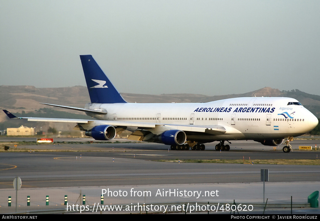 Aircraft Photo of LV-AXF | Boeing 747-475 | Aerolíneas Argentinas | AirHistory.net #480620