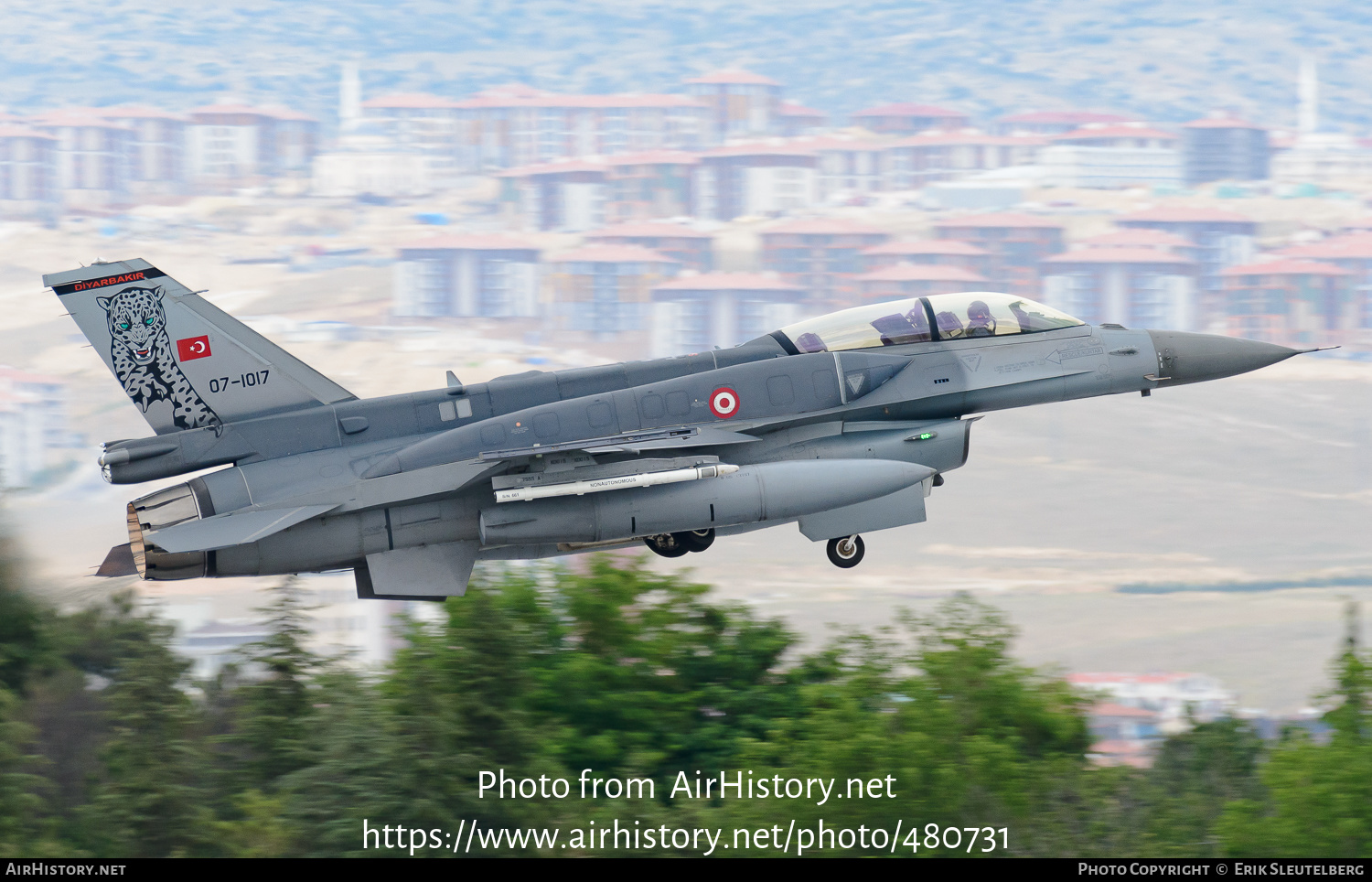 Aircraft Photo of 07-1017 | Lockheed Martin F-16D Fighting Falcon | Turkey - Air Force | AirHistory.net #480731