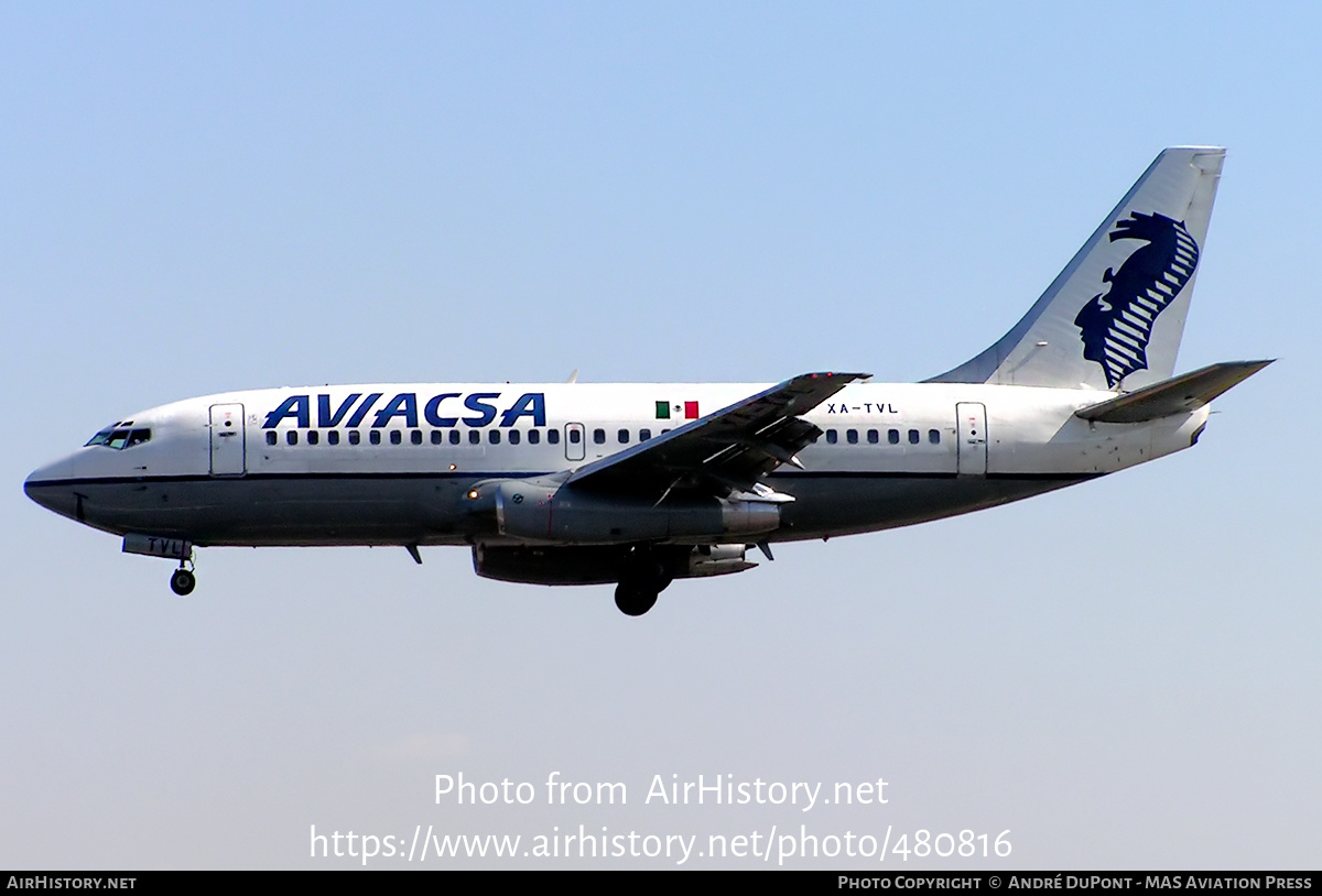 Aircraft Photo of XA-TVL | Boeing 737-201 | Aviacsa - Aviación de Chiapas | AirHistory.net #480816