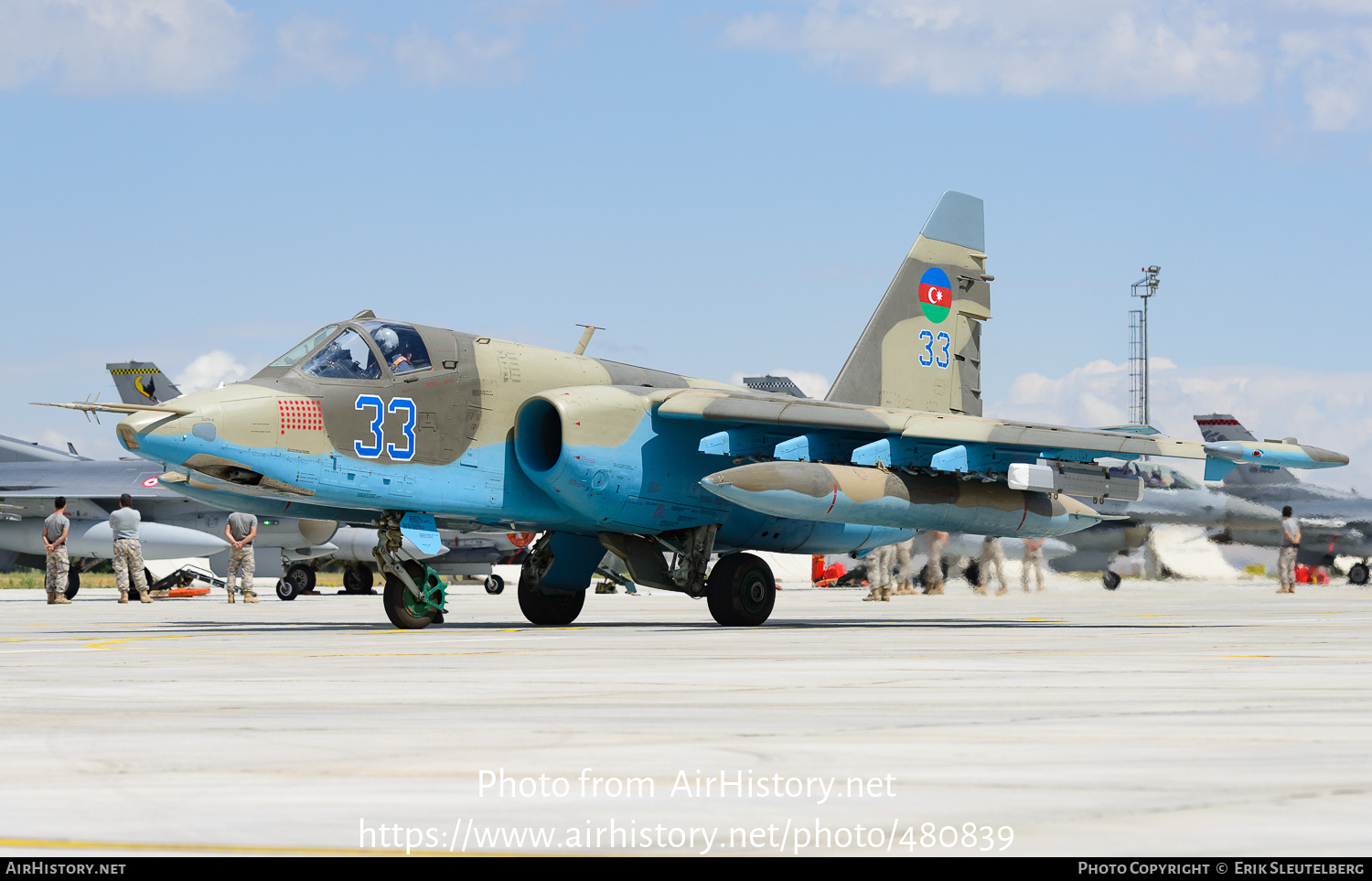 Aircraft Photo of 33 blue | Sukhoi Su-25 | Azerbaijan - Air Force ...