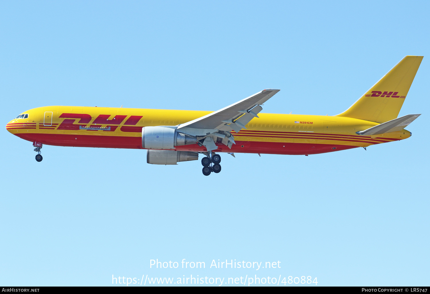 Aircraft Photo of N391CM | Boeing 767-381/ER(BDSF) | DHL International | AirHistory.net #480884