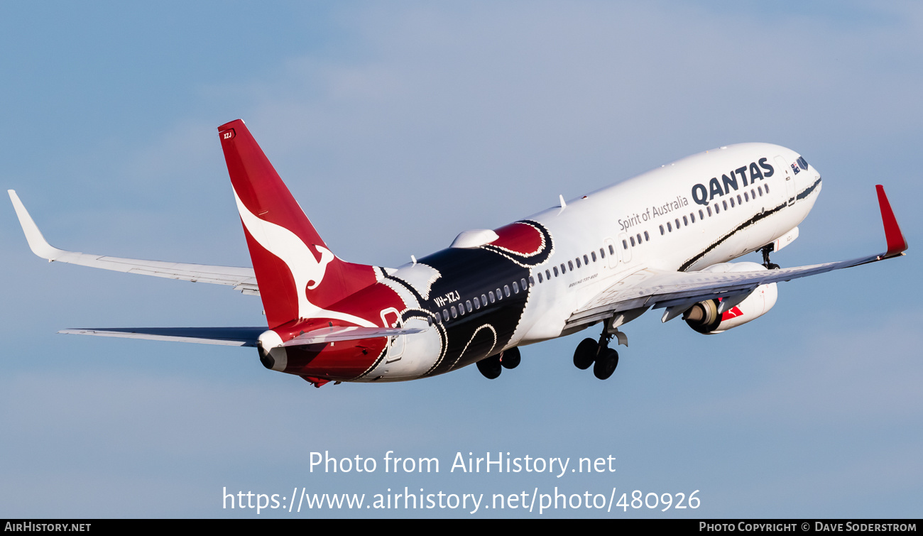 Aircraft Photo of VH-XZJ | Boeing 737-838 | Qantas | AirHistory.net #480926