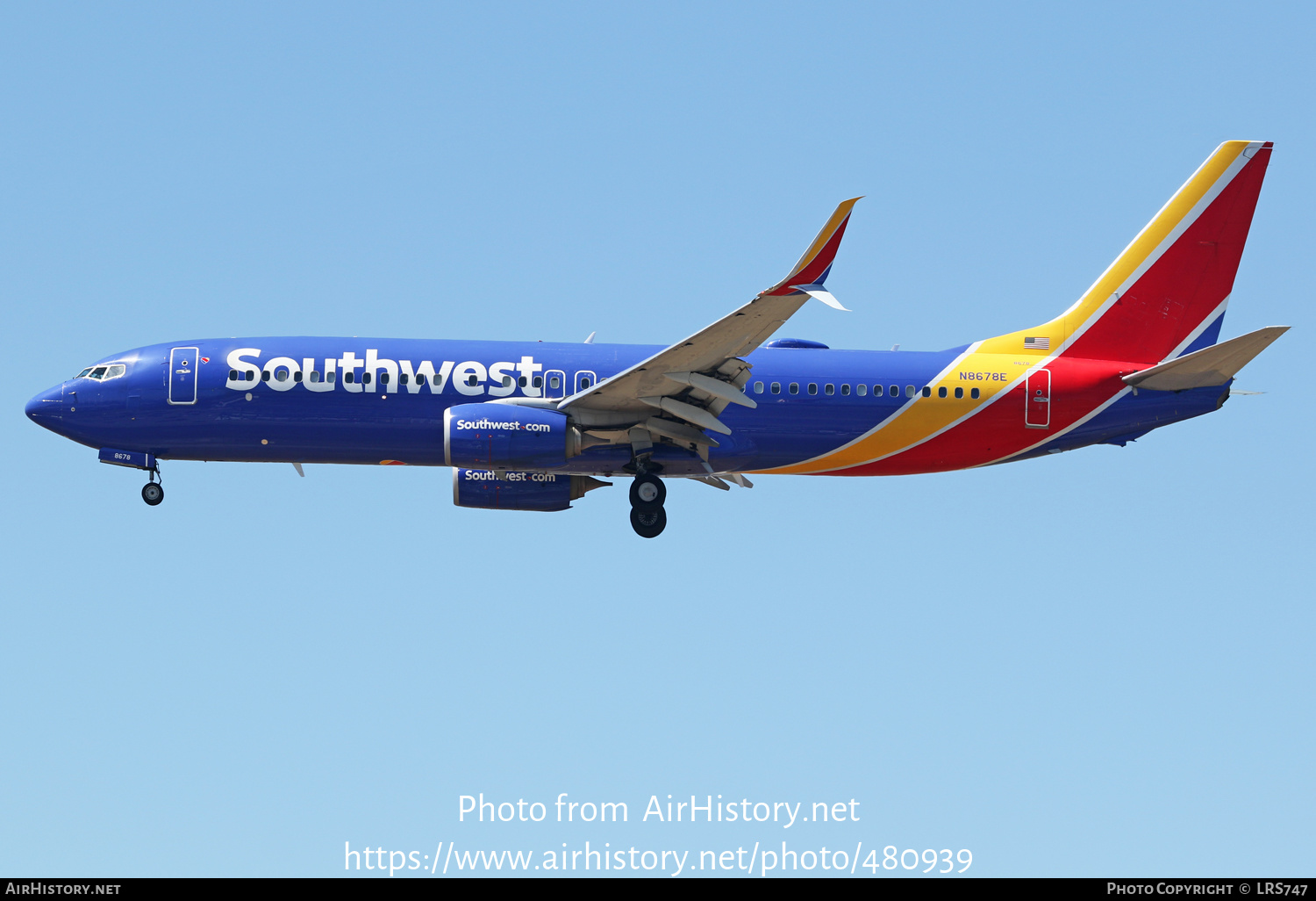 Aircraft Photo of N8678E | Boeing 737-8H4 | Southwest Airlines ...